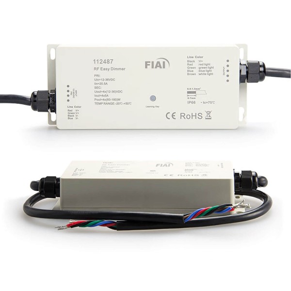 ISOLED Sys-One Funk PWM-Dimmer IP66, 4 Kanal, 12-36V 4x5A, 48V 4x2A