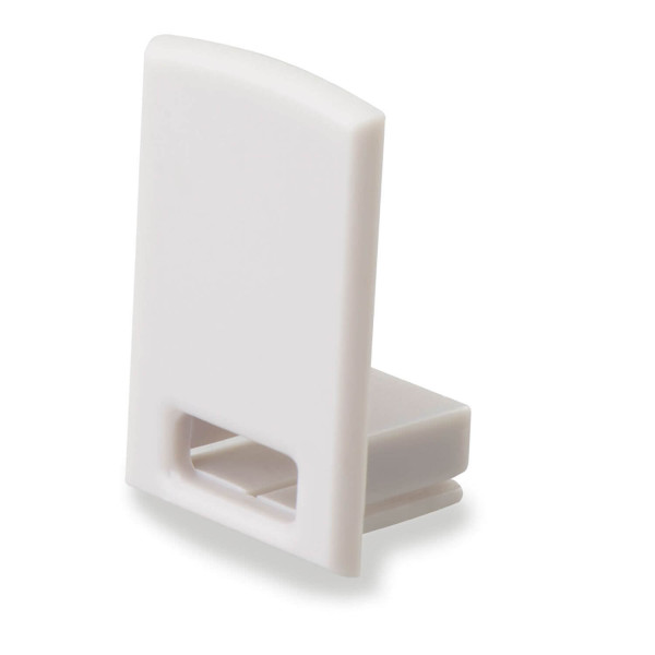 ISOLED Endkappe EC17 für SURF12 RAIL inkl. COVER4, mit Kabelausgang, PVC, grauweiß