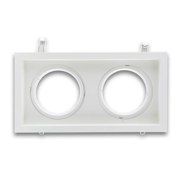 ISOLED Einbaurahmen AR111, eckig, 2 fach, schwenkbar