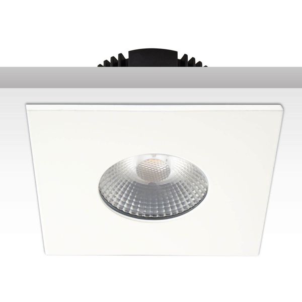 ISOLED Cover Aluminium eckig weiß matt für Einbaustrahler Sys-68