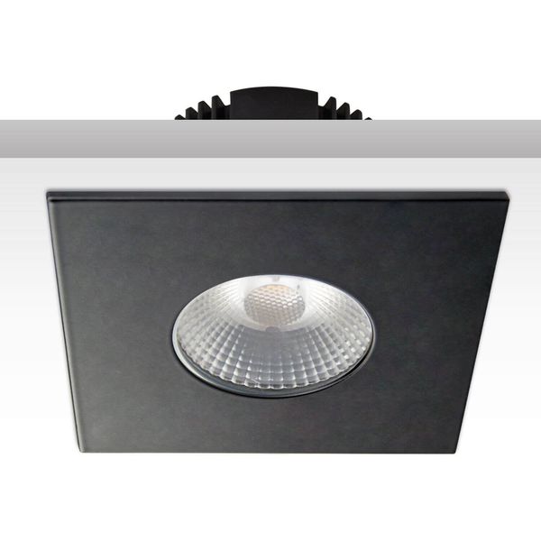 ISOLED Cover Aluminium eckig schwarz matt für Einbaustrahler Sys-68