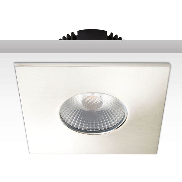 ISOLED Cover Aluminium eckig nickel gebürstet für Einbaustrahler Sys-68