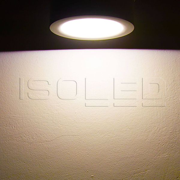 ISOLED LED Aufbauleuchte LUNA 12W, weiß, indirektes Licht, warmweiß