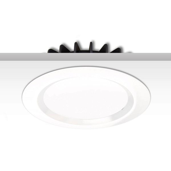 ISOLED Cover Aluminium rund weiß rückversetzt für Einbaustrahler Sys-90