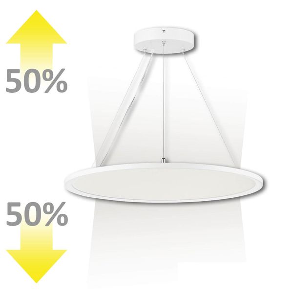 ISOLED LED Office Hängeleuchte Up+Down, 20+20W, DN610, weiß, UGR19, 4000K, dimmbar