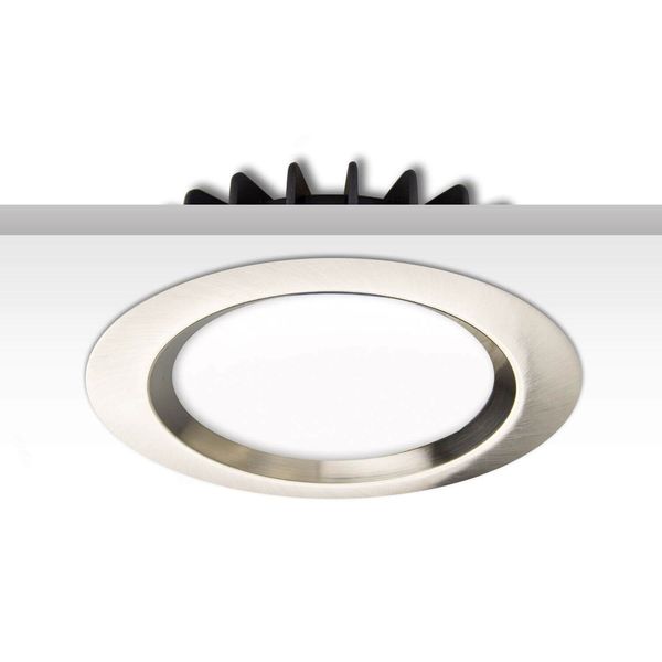ISOLED Cover Aluminium rund chrom matt rückversetzt für Einbaustrahler Sys-90