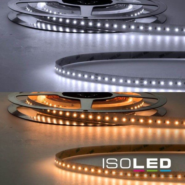 ISOLED LED CRI923/950 Linear10 Flexband Streifen, 24V, 10W+10W, IP20, weißdynamisch, 240 LED/m