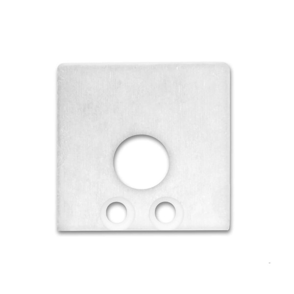 ISOLED Endkappe EC 59W weiß RAL 9010 für Profil SURF16 mit Kabeldurchführung, 2 STK, inkl. Schrauben