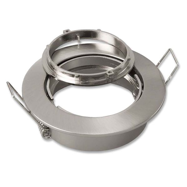 ISOLED Einbaurahmen rund, Lochausschnitt 68mm, Alu weiß, für GU10/MR16 Spots