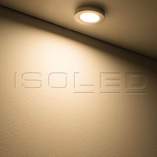 ISOLED LED Slim Ein- und Unterbauleuchte MiniAMP, silber, 3W, 24V DC, IP52, warmweiß, dimmbar