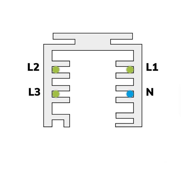 ISOLED 3-PH Schienen-Strahler fokussierbar, 30W, 30°-50°, weiß matt, 4000K, dimmbar