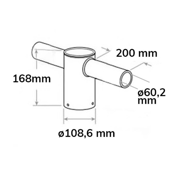 Isoled Mastadapter 2-fach für Street Light HE75-115, 65-80mm Innendurchmesser 113975