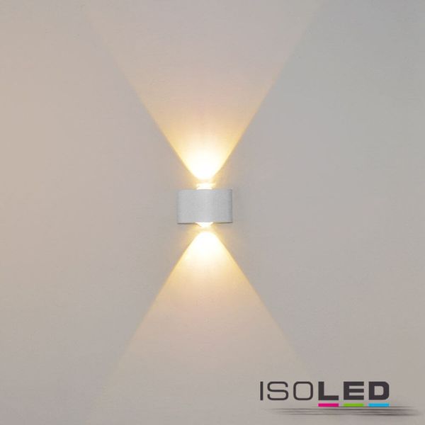 ISOLED LED Wandleuchte Up&Down 2x2W CREE, IP54, sandweiß, warmweiß