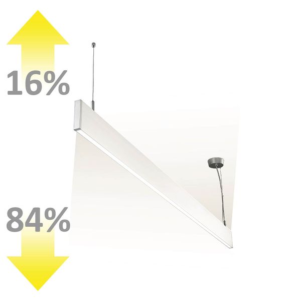 ISOLED LED Hängeleuchte Linear Up+Down 600, 25W, prismatisch, linear- u. 90° verbindbar, weiß, warmweiß