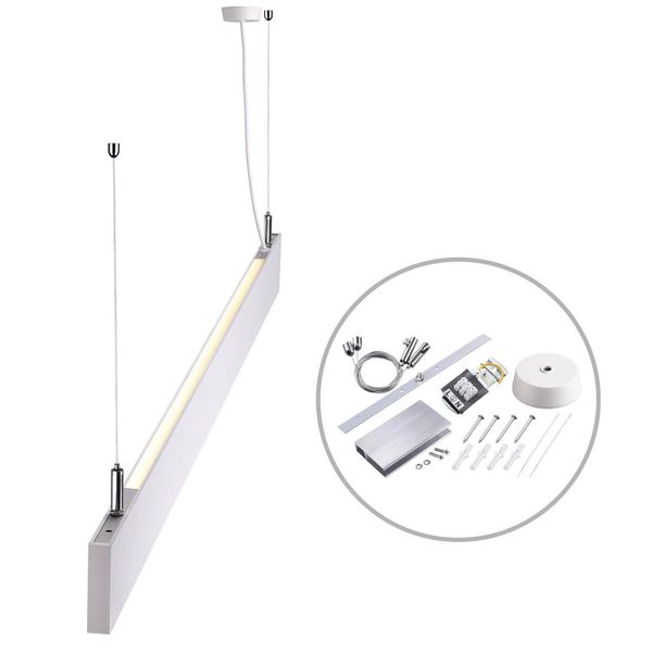 ISOLED LED Hängeleuchte Linear Up+Down 1200, 40W, prismatisch, linear- u. 90° verbindbar, weiß, warmweiß