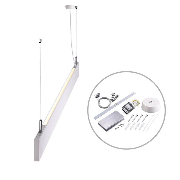 ISOLED LED Hängeleuchte Linear Up+Down 600, 25W, prismatisch, linear- u. 90° verbindbar, weiß, neutralweiß