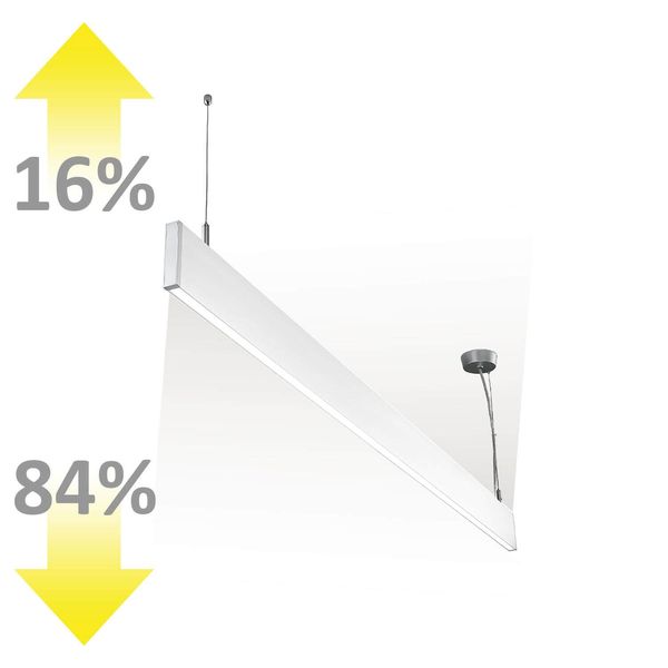 ISOLED LED Hängeleuchte Linear Up+Down 600, 25W, prismatisch, linear- u. 90° verbindbar, weiß, neutralweiß
