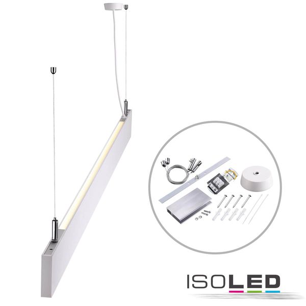 ISOLED LED Hängeleuchte Linear Up+Down 1200, 40W, prismatisch, linear- u. 90° verbindbar, weiß, neutralweiß