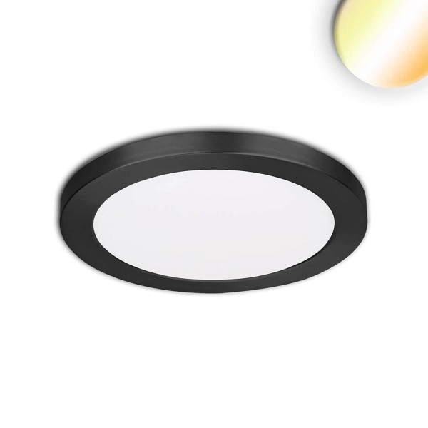 ISOLED LED Aufbau/Einbauleuchte Slim Flex, 6W, schwarz, ColorSwitch 3000/3500/4000K