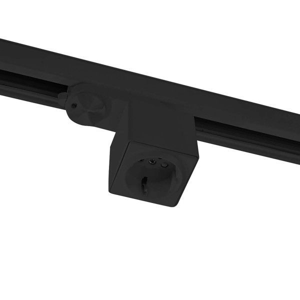 ISOLED 3-Phasen Adapter mit Schutzkontaktstecker, schwarz, inkl. 6A Sicherung