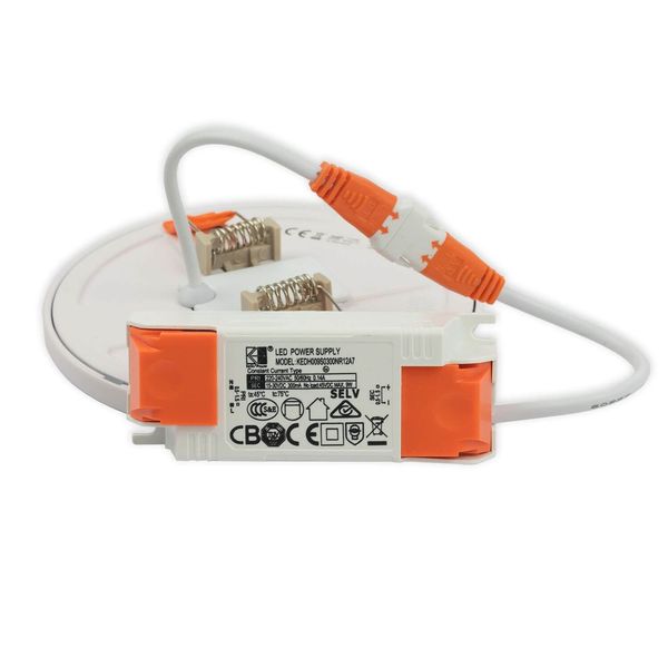 ISOLED LED Downlight Flex 8W, prismatisch, 120°, Lochausschnitt 50-100mm neutralweiß, dimmbar