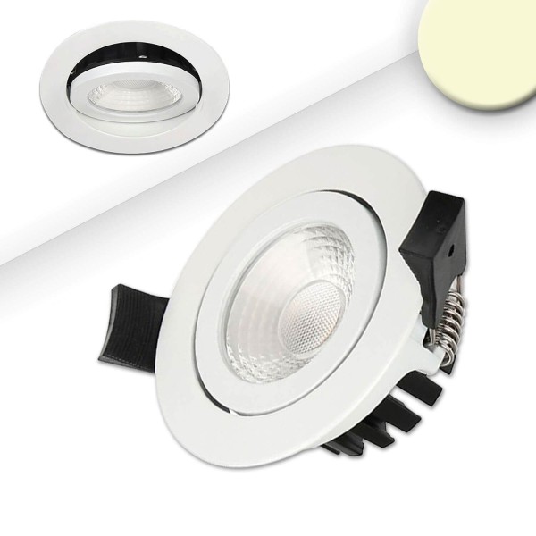 ISOLED LED Einbaustrahler, weiß, 8W, 60°, rund, warmweiß, IP65, dimmbar