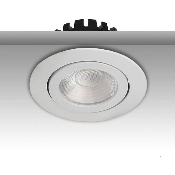 ISOLED LED Einbaustrahler, weiß, 8W, 60°, rund, warmweiß, IP65, dimmbar