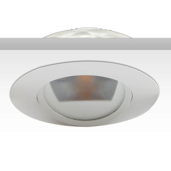 ISOLED LED Einbaustrahler asymmetrisch COB, weiß, 8W, 50°, IP44, rund, warmweiß, dimmbar