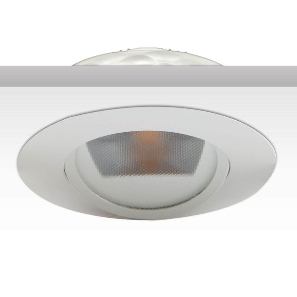 ISOLED LED Einbaustrahler asymmetrisch COB, weiß, 8W, 50°, IP44, rund, neutralweiß, dimmbar