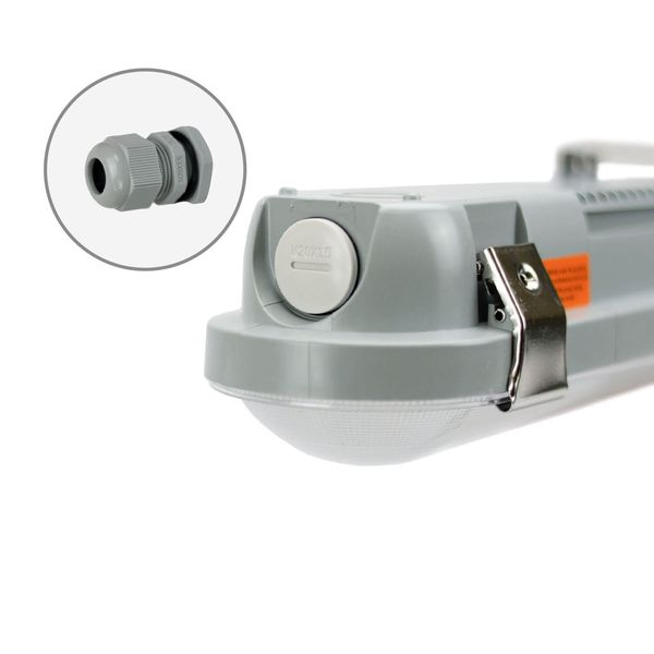 ISOLED LED Wannenleuchte 120cm IP65, Powerswitch 25-40W, Colorswitch 3000/4000/5000K