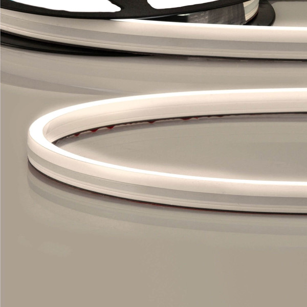 ISOLED LED Neon Flexband Streifen 6512, 24V, 14,4W, IP66, 3000K, 140 LED/m, inkl. Montageclips