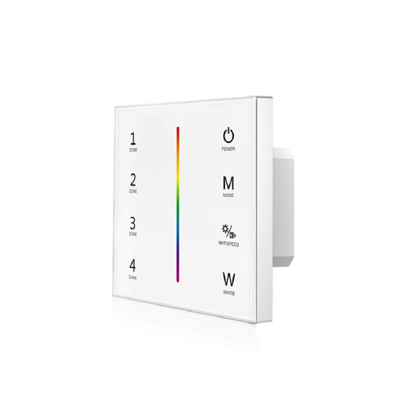 ISOLED Sys-Pro RGB+W 4 Zonen Einbau-Touch-Fernbedienung + DMX Output, weiß, 230V