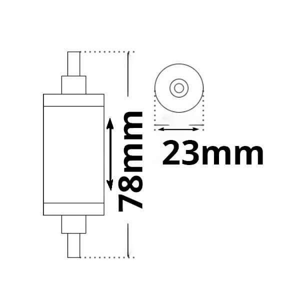 Isoled R7s LED Stab SLIM, 6W, L: 78mm, warmweiß, dimmbar 114620