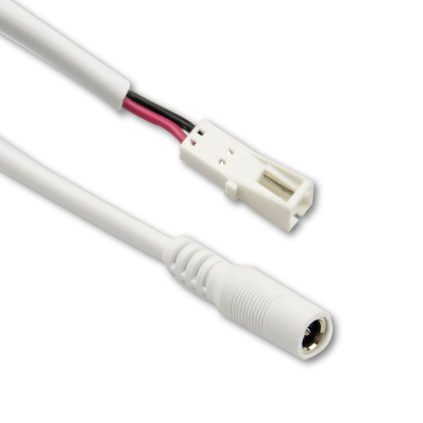 ISOLED Adapter Rundstecker Female auf MiniAmp Female-Buchse, 10cm, weiß