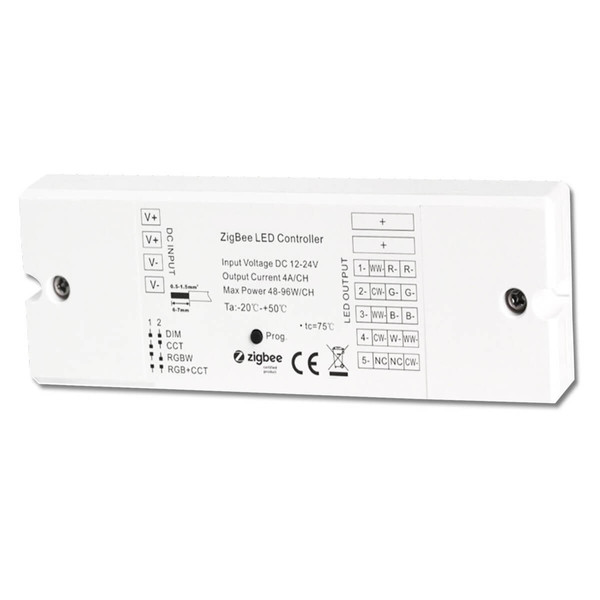 Isoled ZigBee 3.0 PWM-Dimmer für LED Flexbänder/Spots, 5 Kanal, 12-24V DC 5x4A 114729
