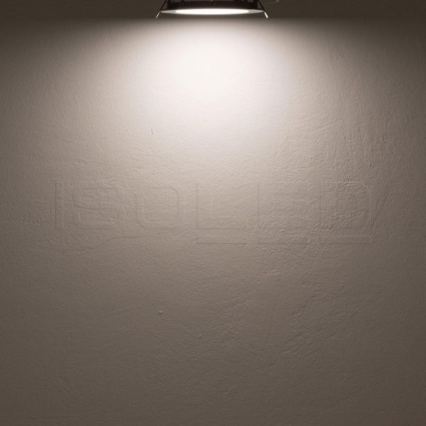 ISOLED LED Downlight, 9W, rund, ultraflach, silber, neutralweiß, dimmbar