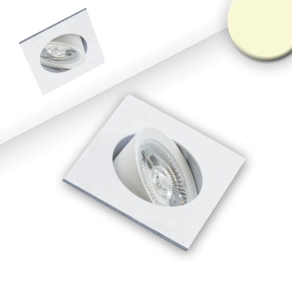 ISOLED LED Einbauleuchte Slim68 weiß, eckig, 9W, warmweiß, dimmbar