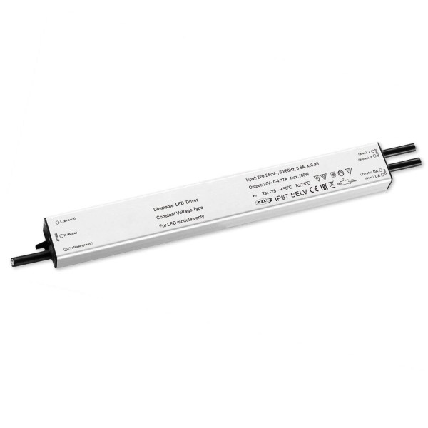 ISOLED LED PWM-Trafo 24V/DC, 0-60W, slim, Push/Dali-2 dimmbar, IP67, SELV