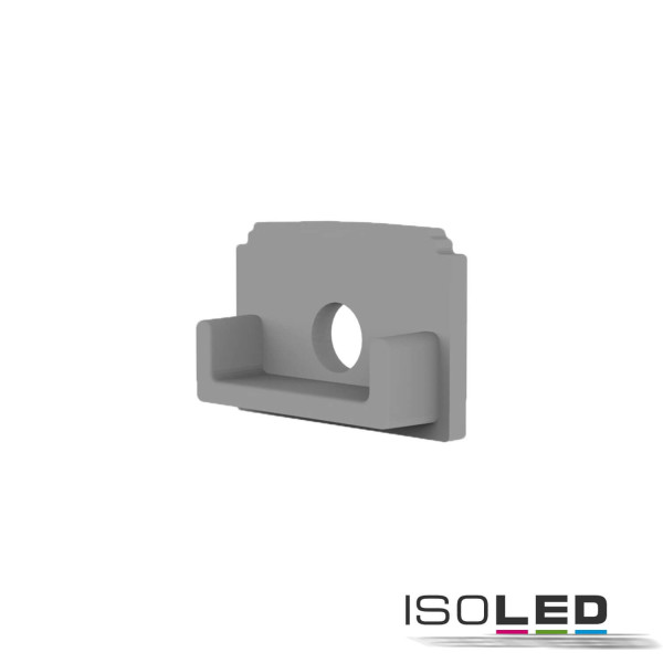 ISOLED Endkappe E201 für LED Fliesen T-Profil, mit Kabeldurchführung, 1STK