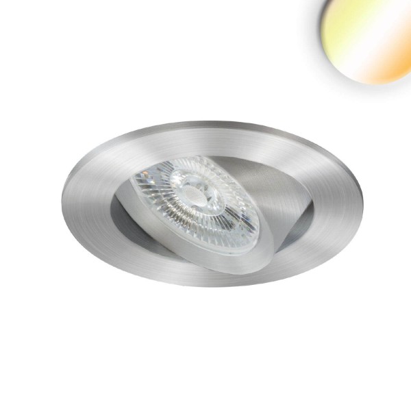 ISOLED LED Einbauleuchte Sunset Slim68 Alu, rund, 9W, 1800-2800K, Dimm-to-warm