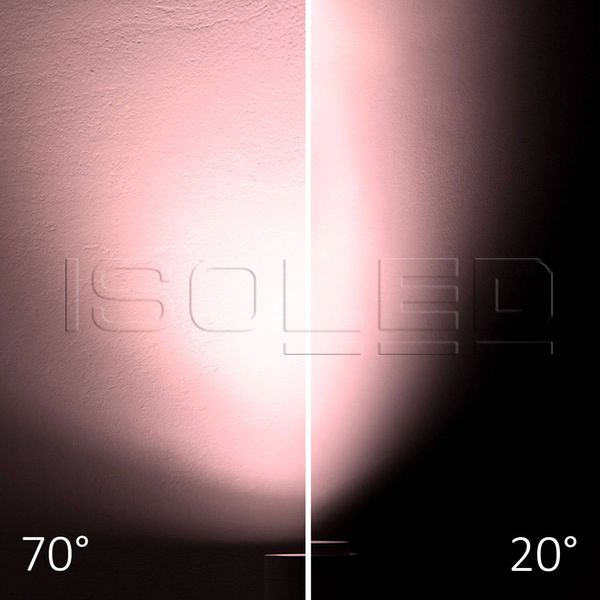 ISOLED 3-PH Schienen-Strahler fokussierbar, 34W, 20°-70°, weiß matt, Fresh Meat 3200K
