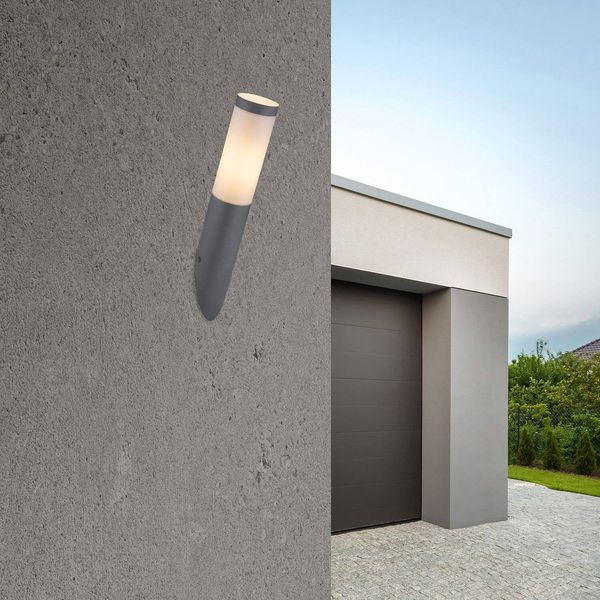 ISOLED Wandleuchte anthrazit, IP44, 1x E27 Fassung