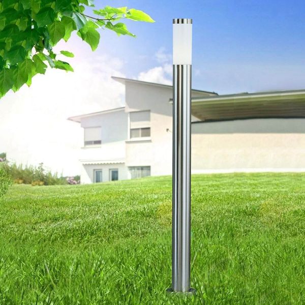 ISOLED Pollerleuchte 1100 Edelstahl, IP44, warmweiß, inkl. E27 LED Leuchtmittel 9W