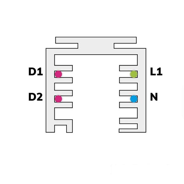 ISOLED 3-PH Schienen-Strahler fokussierbar, 36W, 30°-50°, weiß matt, 4000K, CRI92, DALI dimmbar