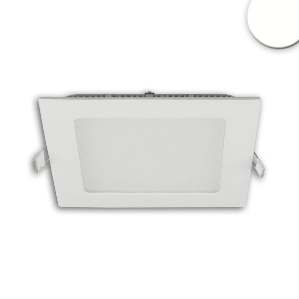 ISOLED LED Downlight, 9W, eckig, ultraflach, blendungsreduziert, weiß, neutralweiß, dimmbar CRI90
