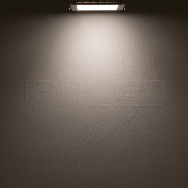 ISOLED LED Downlight, 15W, eckig, ultraflach, blendungsreduziert, weiß, neutralweiß, dimmbar CRI90