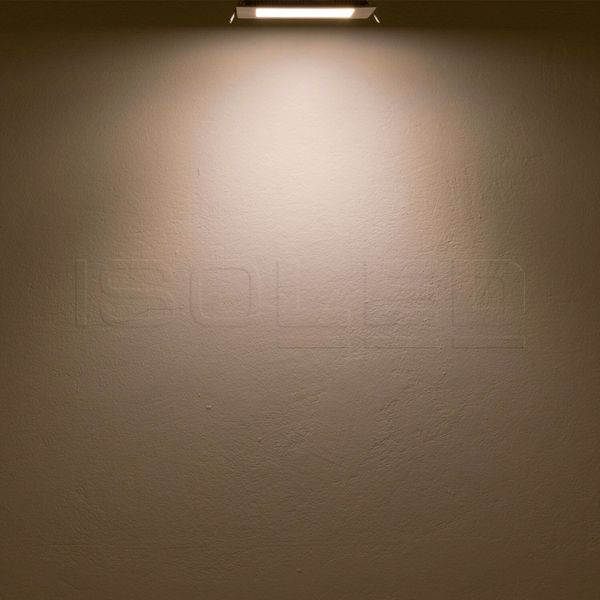 ISOLED LED Downlight, 15W, eckig, ultraflach, blendungsreduziert, schwarz, warmweiß, dimmbar CRI90