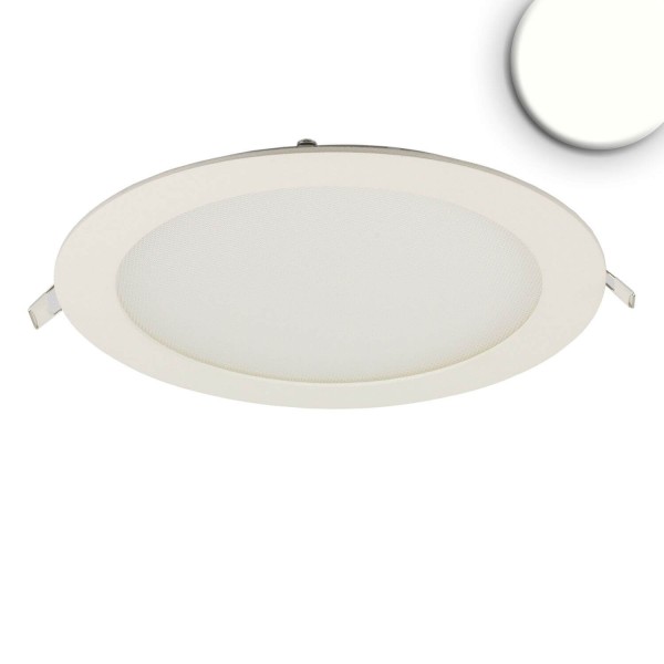 ISOLED LED Downlight, 18W, rund, ultraflach, blendungsreduziert, weiß, neutralweiß, dimmbar CRI90