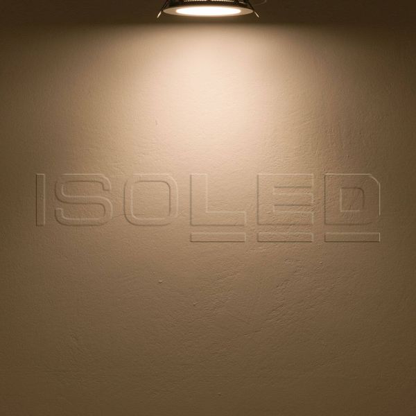 ISOLED LED Downlight, 18W, rund, ultraflach, blendungsreduziert, schwarz, warmweiß, dimmbar CRI90