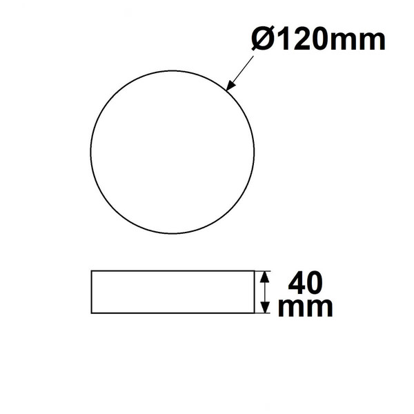 Isoled LED Deckenleuchte PRO schwarz, 8W, rund, DN120, ColorSwitch 2700/3000/4000K, dimmbar 115498